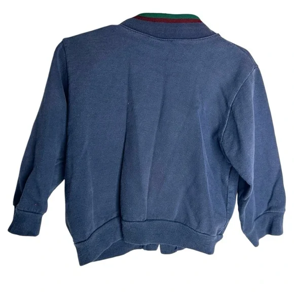 Vintage Tow Away Zone Toddler Cardigan Size 2T Navy Preppy Campus Academia Style - Picture 2 of 5